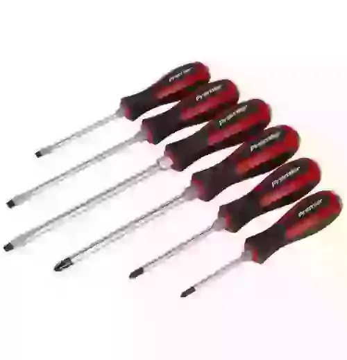 Sealey 6pc Heavy Duty Hammer Thru Handled Screwdriver Set